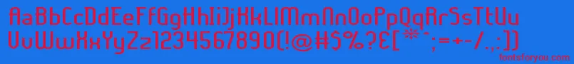 LadyIceExpanded Font – Red Fonts on Blue Background