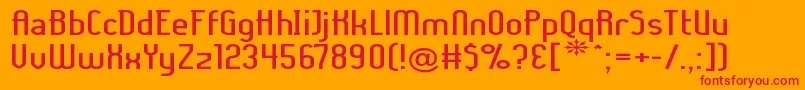 LadyIceExpanded Font – Red Fonts on Orange Background