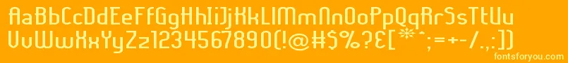 LadyIceExpanded Font – Yellow Fonts on Orange Background