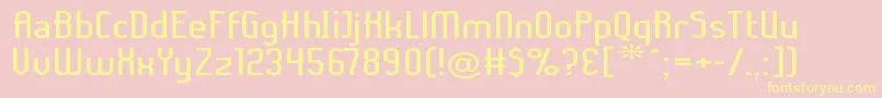 LadyIceExpanded Font – Yellow Fonts on Pink Background