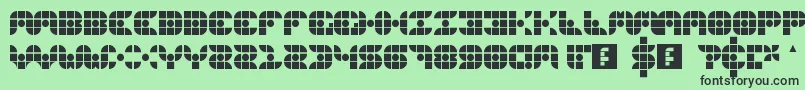 Gridder Font – Black Fonts on Green Background