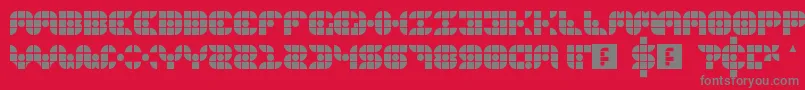 Gridder Font – Gray Fonts on Red Background