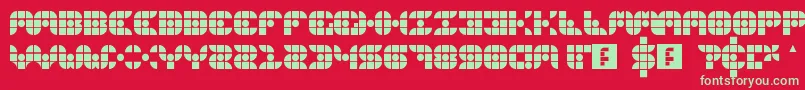 Gridder Font – Green Fonts on Red Background