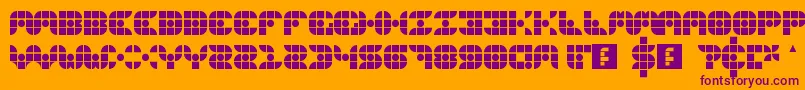 Gridder Font – Purple Fonts on Orange Background