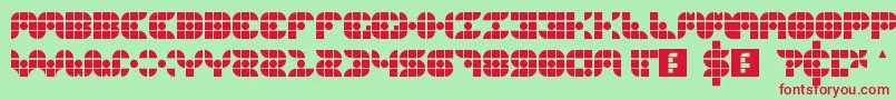 Gridder Font – Red Fonts on Green Background