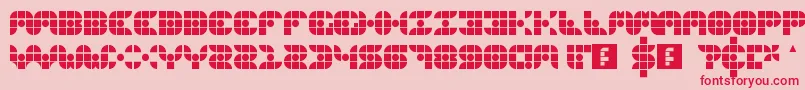 Gridder Font – Red Fonts on Pink Background