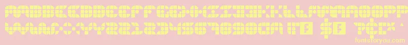 Gridder Font – Yellow Fonts on Pink Background