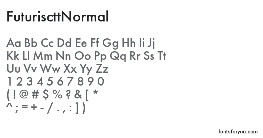 Шрифт FuturiscttNormal – алфавит, цифры, специальные символы