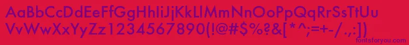 FuturiscttNormal Font – Purple Fonts on Red Background