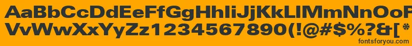 ZurichUltraBlackExtendedBt Font – Black Fonts on Orange Background