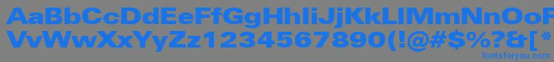 ZurichUltraBlackExtendedBt Font – Blue Fonts on Gray Background