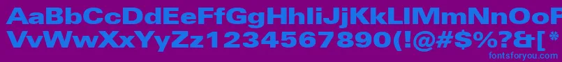 ZurichUltraBlackExtendedBt Font – Blue Fonts on Purple Background