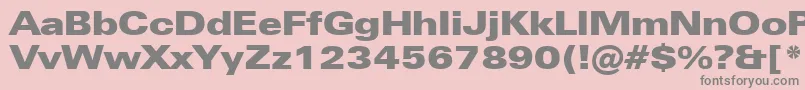 ZurichUltraBlackExtendedBt Font – Gray Fonts on Pink Background