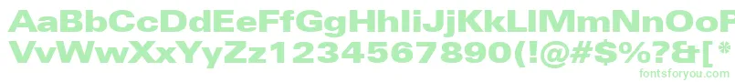 ZurichUltraBlackExtendedBt Font – Green Fonts on White Background