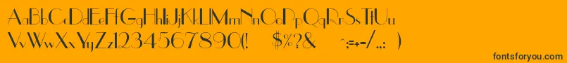Uppereastside Font – Black Fonts on Orange Background