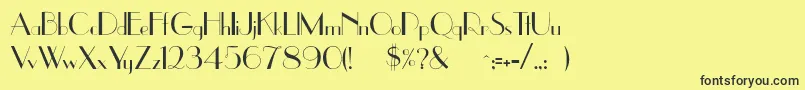 Uppereastside Font – Black Fonts on Yellow Background