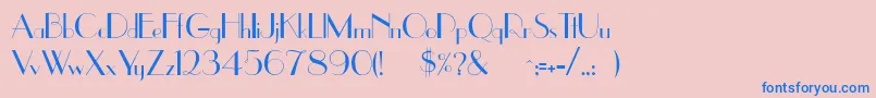 Uppereastside Font – Blue Fonts on Pink Background