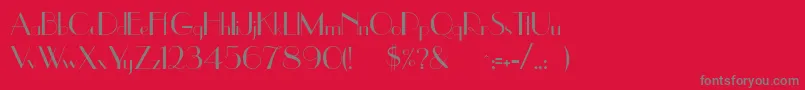 Uppereastside Font – Gray Fonts on Red Background