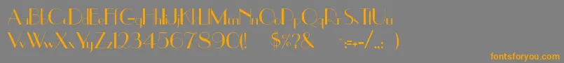 Uppereastside Font – Orange Fonts on Gray Background