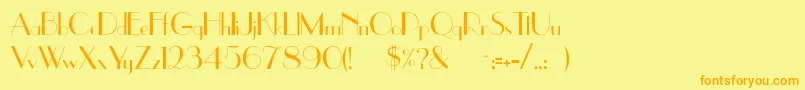 Uppereastside Font – Orange Fonts on Yellow Background