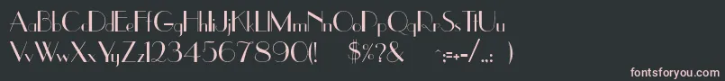 Uppereastside Font – Pink Fonts on Black Background