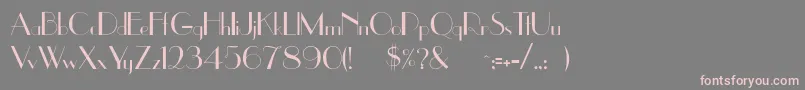 Uppereastside Font – Pink Fonts on Gray Background