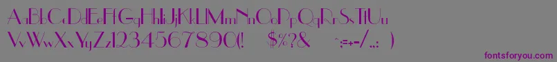 Uppereastside Font – Purple Fonts on Gray Background