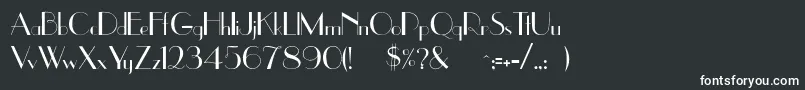 Uppereastside Font – White Fonts on Black Background