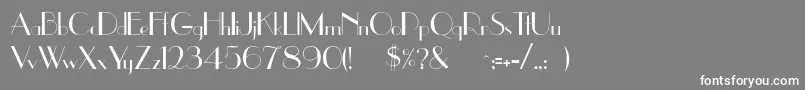 Uppereastside Font – White Fonts on Gray Background