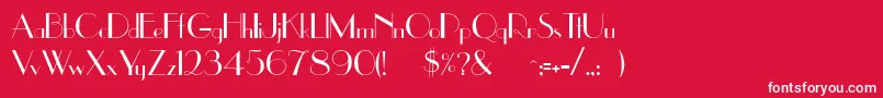 Uppereastside Font – White Fonts on Red Background