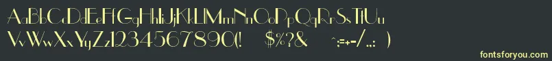 Uppereastside Font – Yellow Fonts on Black Background