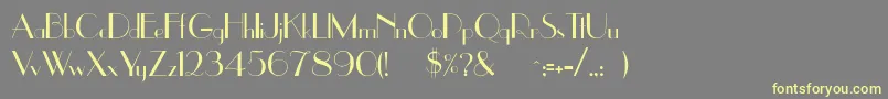 Uppereastside Font – Yellow Fonts on Gray Background