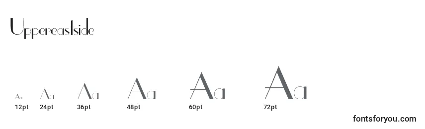 Uppereastside Font Sizes