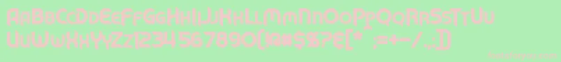 MechTechBold Font – Pink Fonts on Green Background