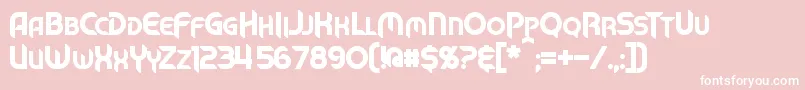 MechTechBold Font – White Fonts on Pink Background