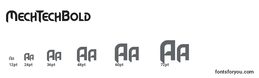 MechTechBold Font Sizes