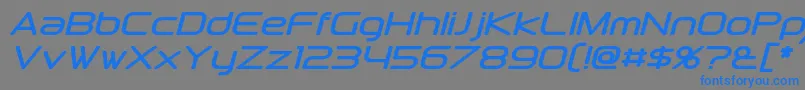 DownlinkItalic-Schriftart – Blaue Schriften auf grauem Hintergrund