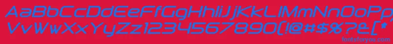 fuente DownlinkItalic – Fuentes Azules Sobre Fondo Rojo