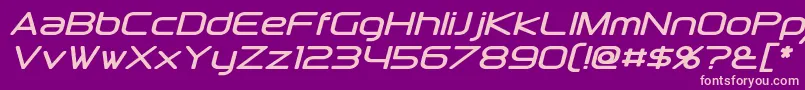 DownlinkItalic Font – Pink Fonts on Purple Background