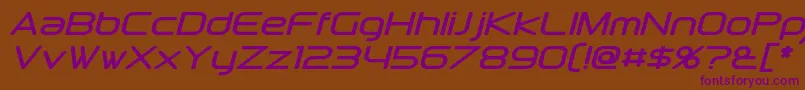DownlinkItalic Font – Purple Fonts on Brown Background