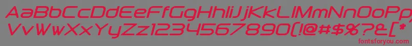 DownlinkItalic Font – Red Fonts on Gray Background