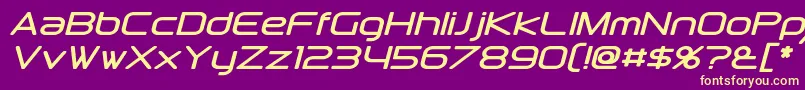 DownlinkItalic Font – Yellow Fonts on Purple Background