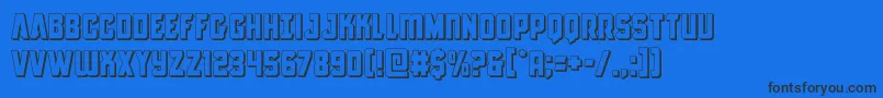 Antilles3D Font – Black Fonts on Blue Background