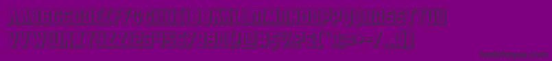 フォントAntilles3D – 紫の背景に黒い文字