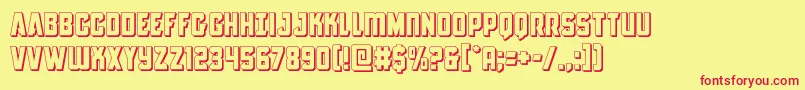 Antilles3D Font – Red Fonts on Yellow Background