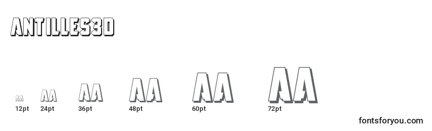 Размеры шрифта Antilles3D