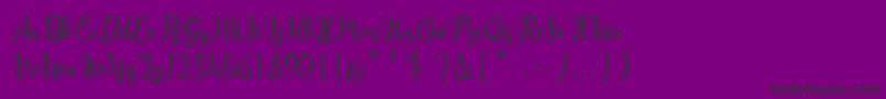 ChildrenOfTheStarlight-Schriftart – Schwarze Schriften auf violettem Hintergrund