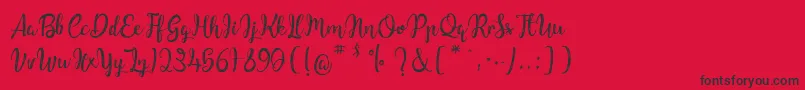 ChildrenOfTheStarlight Font – Black Fonts on Red Background