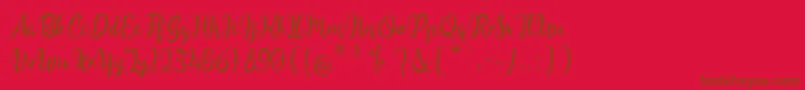 ChildrenOfTheStarlight Font – Brown Fonts on Red Background