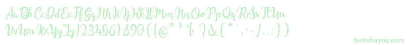 ChildrenOfTheStarlight Font – Green Fonts on White Background